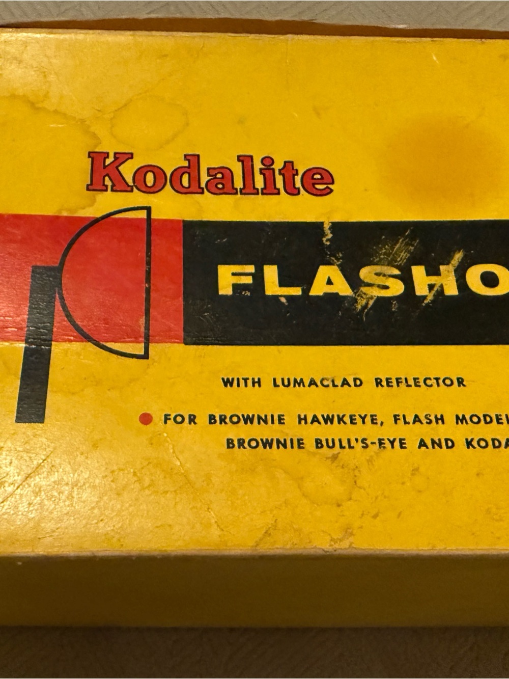 Kodak Kodalite Flash Attachment in the original Yellow and Black Box